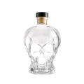 Botella de vino de vidrio para calavera de whisky de estilo personalizado